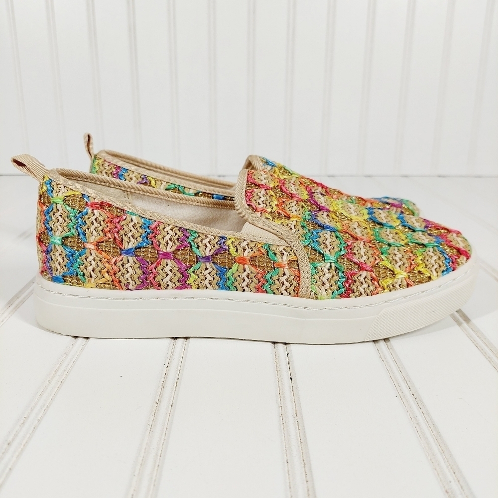 Kelly & Katie Lenna Rainbow Woven Sneakers A 782 - Picture 6 of 14